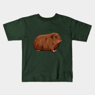 Red brown Guinea piggy Kids T-Shirt